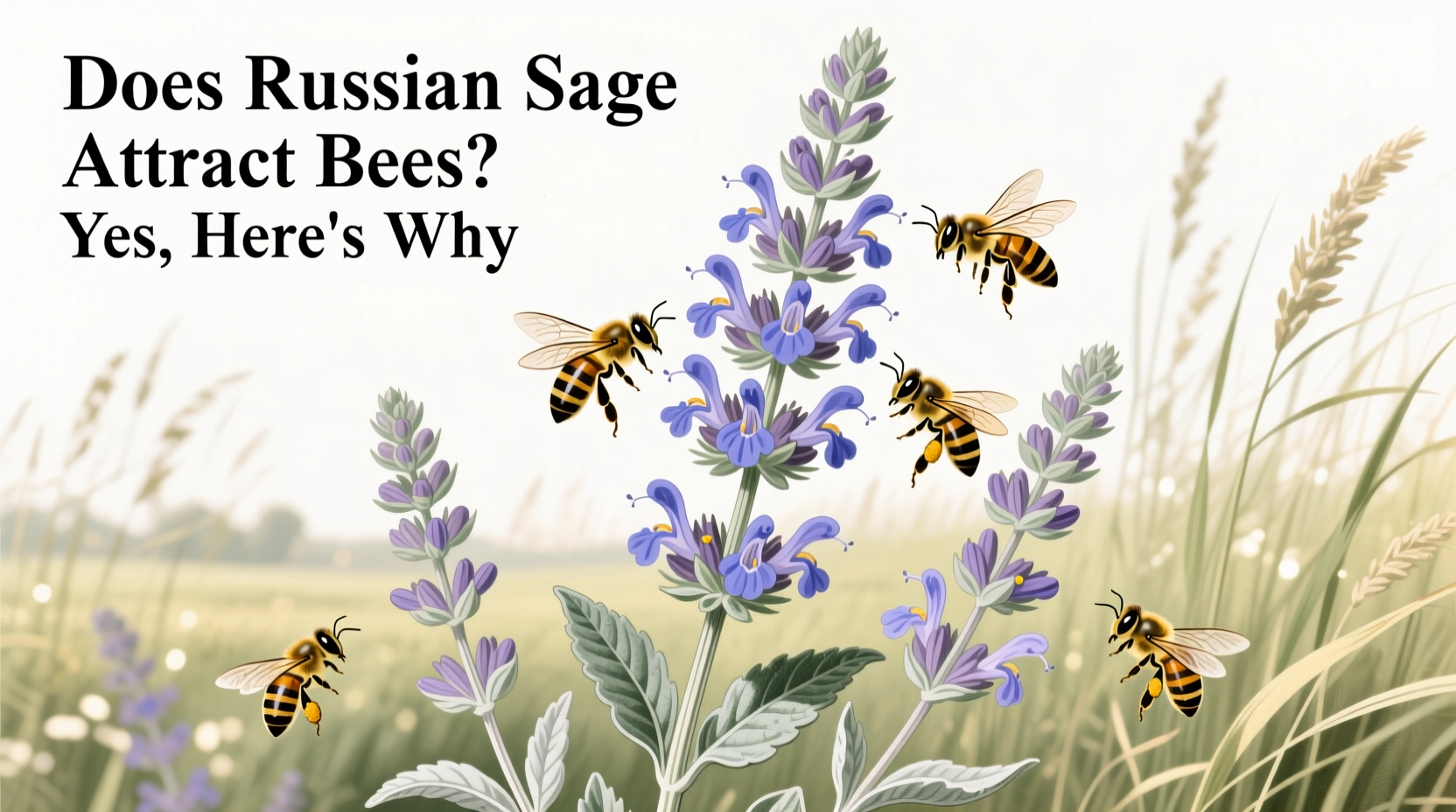 Does Russian Sage Attract Bees? Yes, Here's Why