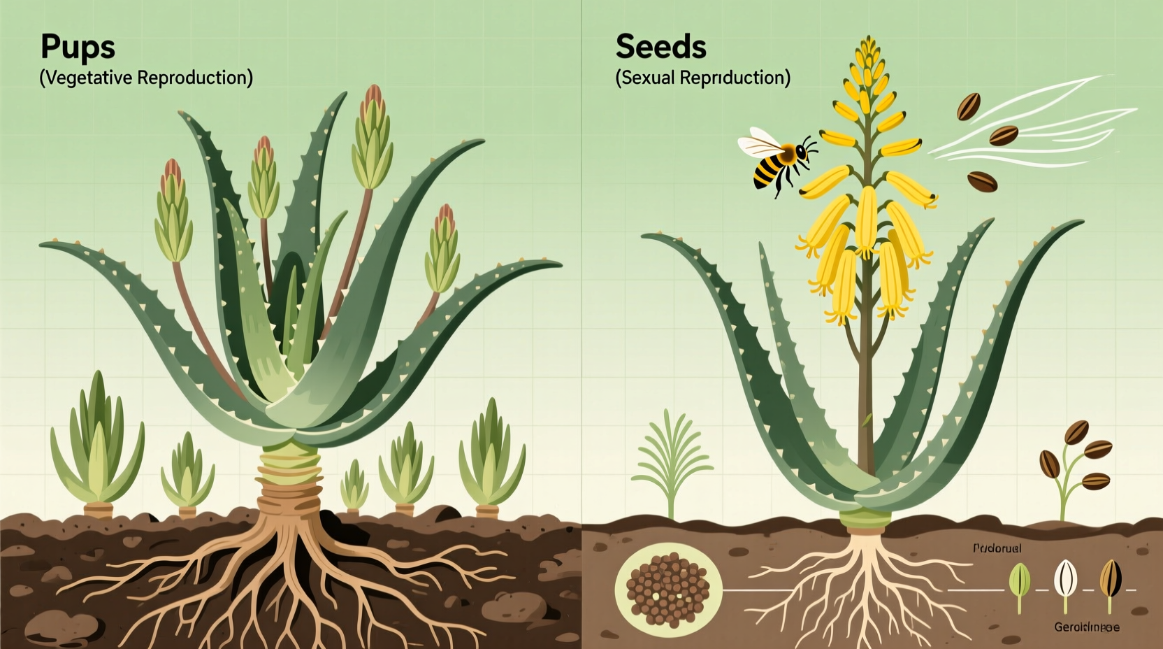 How Does Aloe Vera Reproduce? Pups vs Seeds Explained