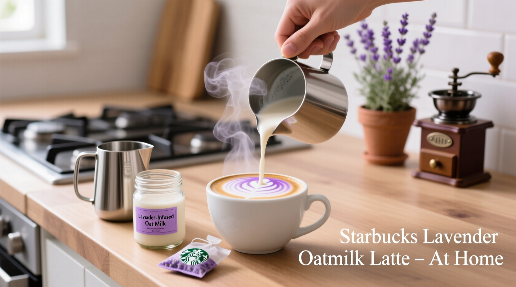 How to Make Starbucks Lavender Oatmilk Latte at Home