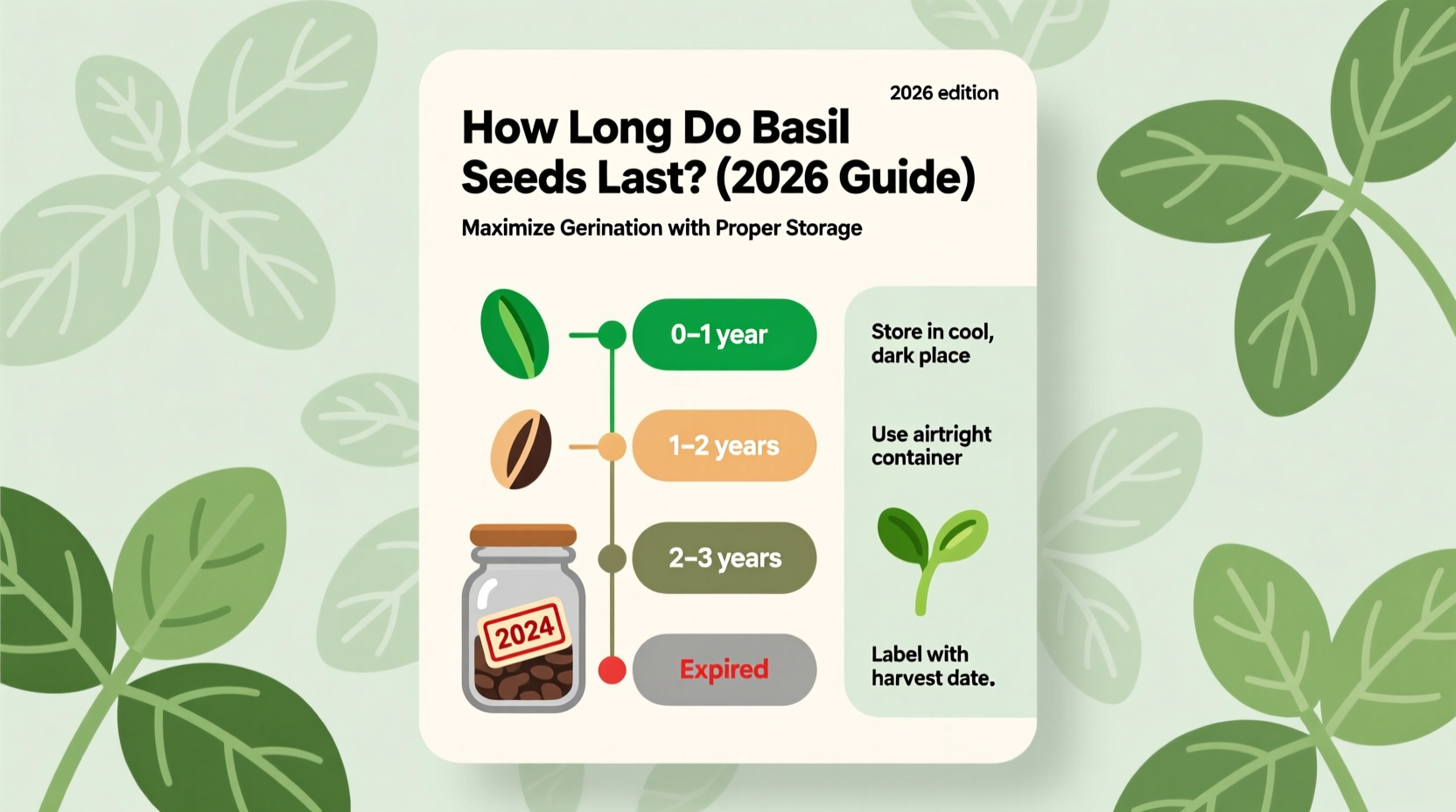 How Long Do Basil Seeds Last? (2026 Guide)