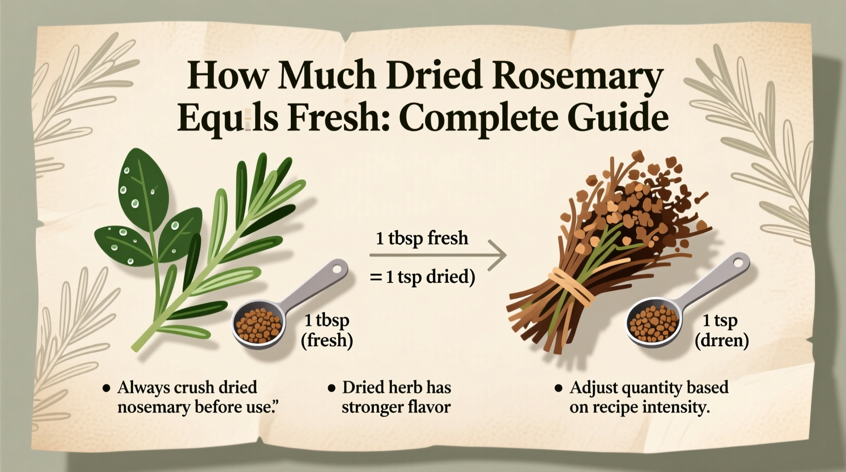 How Much Dried Rosemary Equals Fresh: Complete Guide