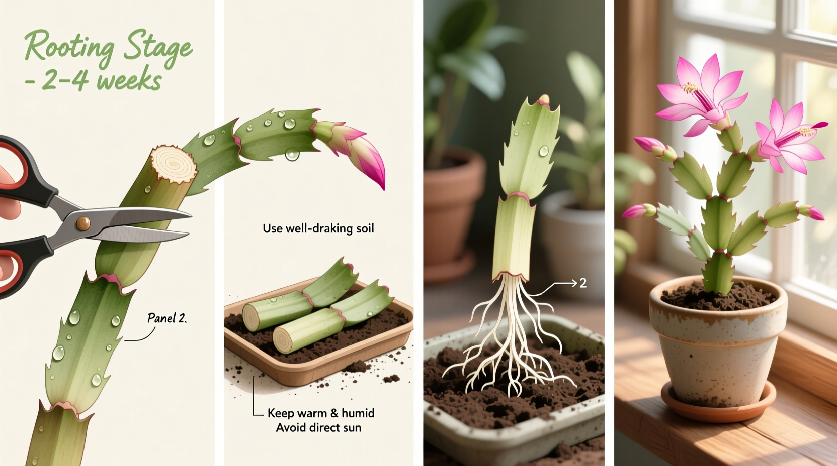 How to Propagate and Plant Christmas Cactus