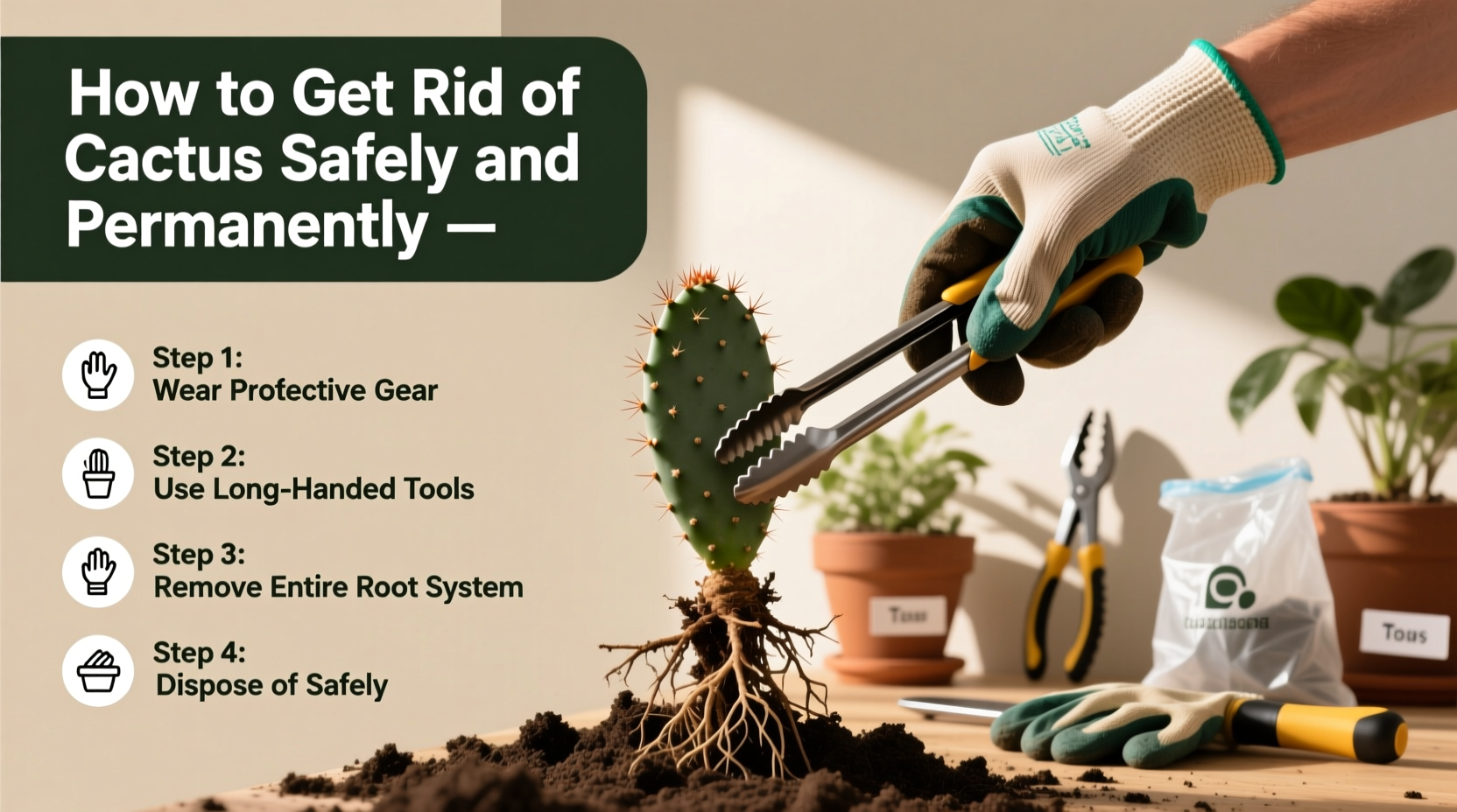 How to Get Rid of Cactus Safely and Permanently