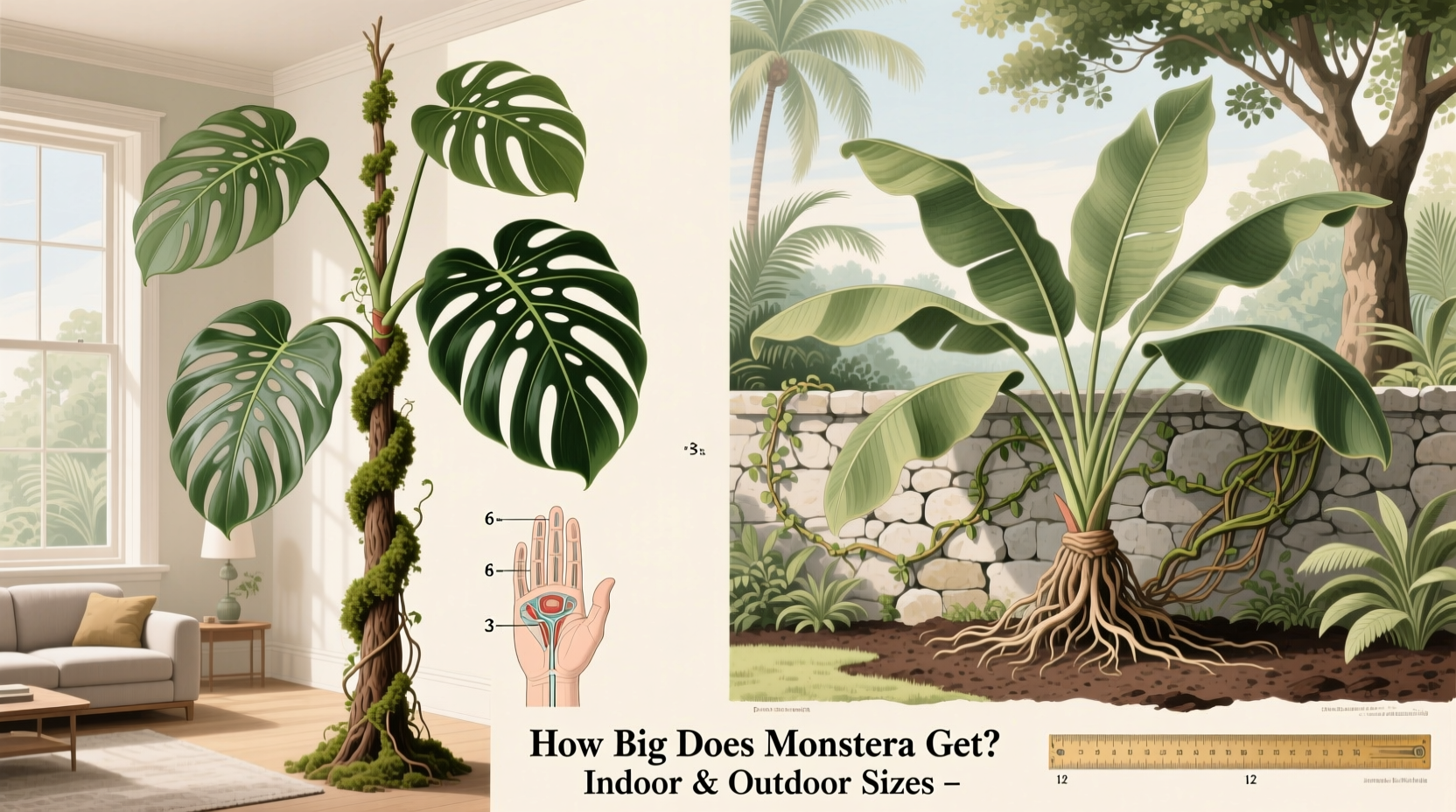 How Big Does Monstera Get? Indoor & Outdoor Sizes