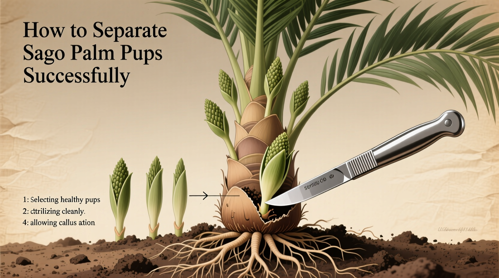 How to Separate Sago Palm Pups Successfully