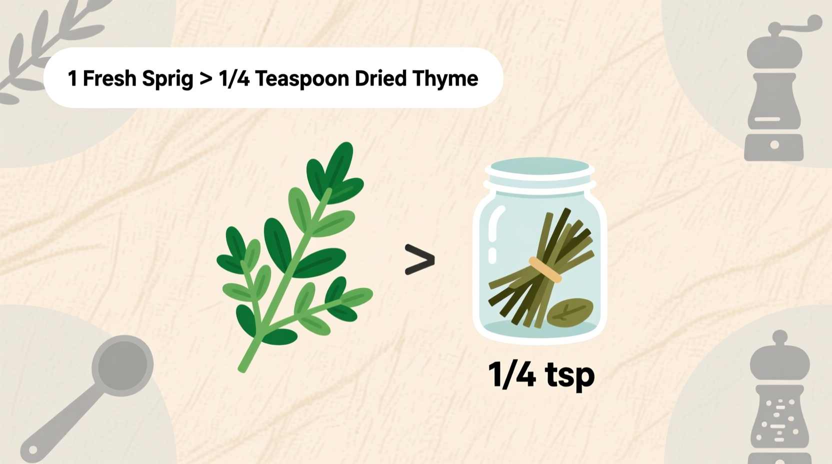 How Much Dried Thyme Equals 1 Sprig?