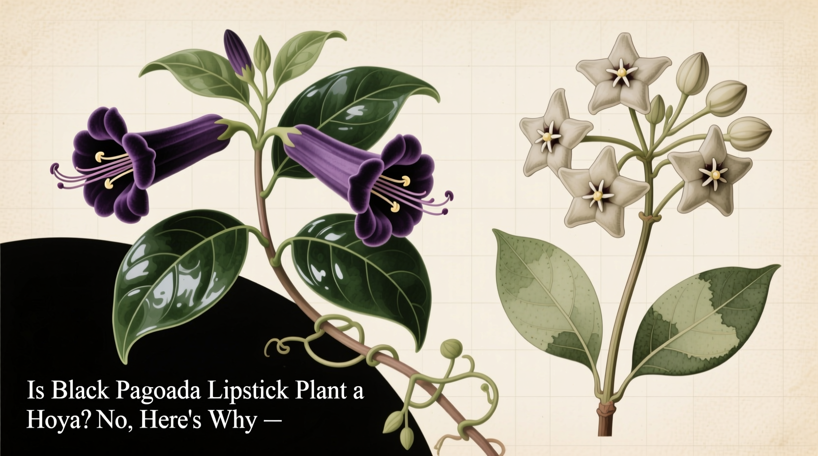 Is Black Pagoda Lipstick Plant a Hoya? No, Here's Why