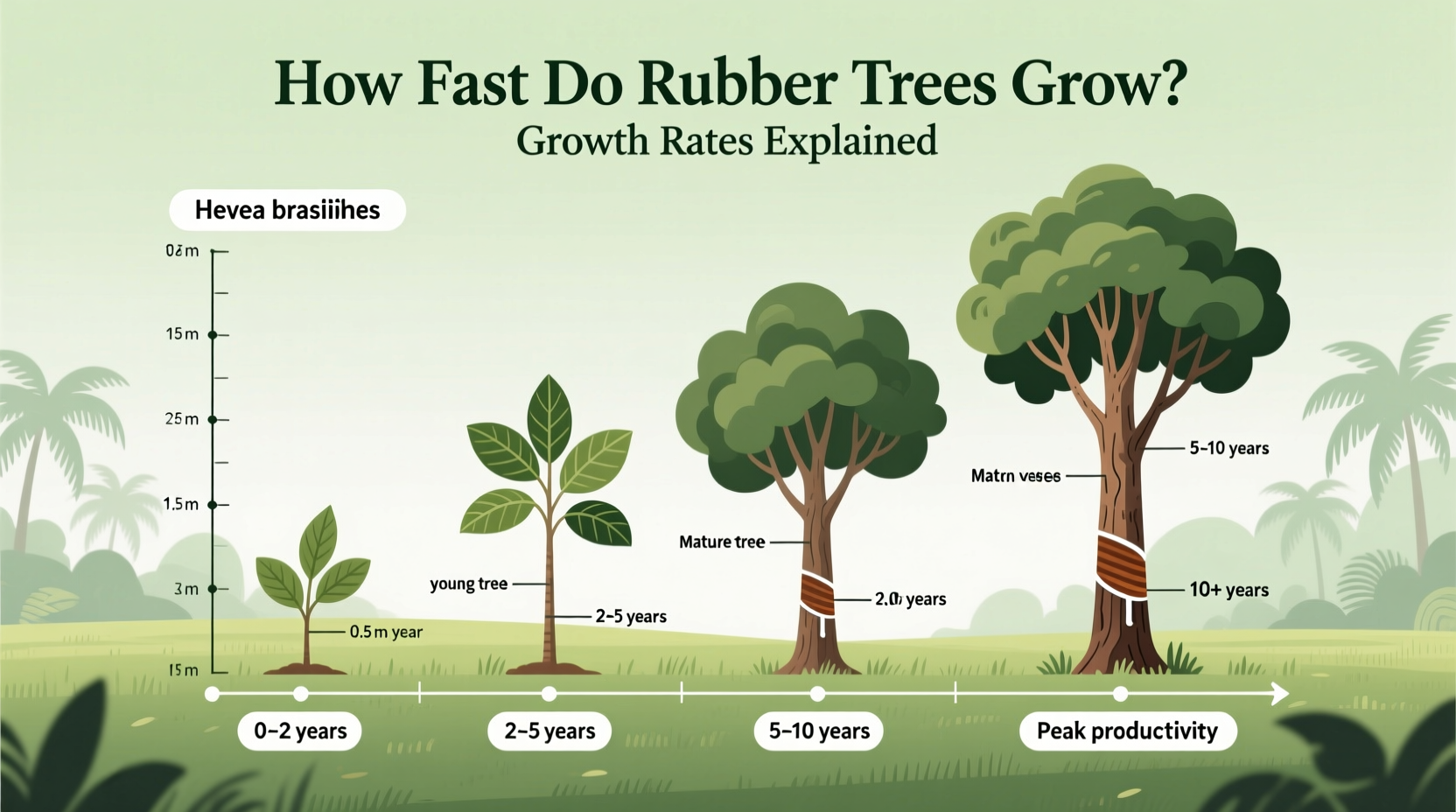 How Fast Do Rubber Trees Grow? Growth Rates Explained