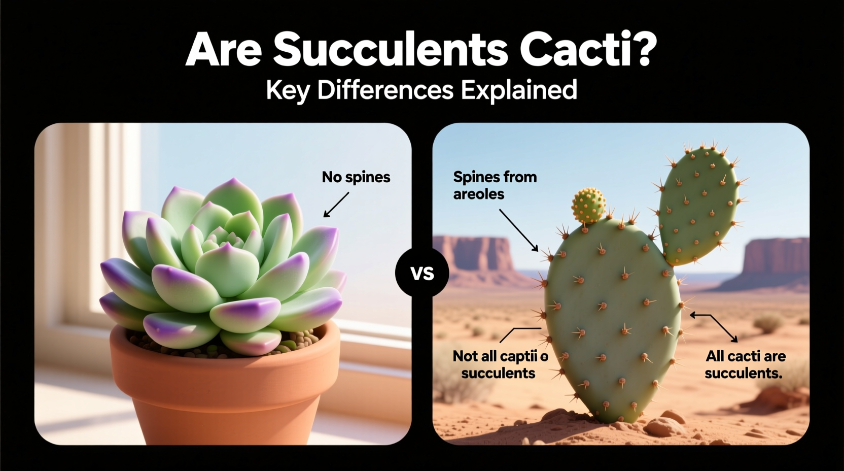 Are Succulents Cacti? Key Differences Explained