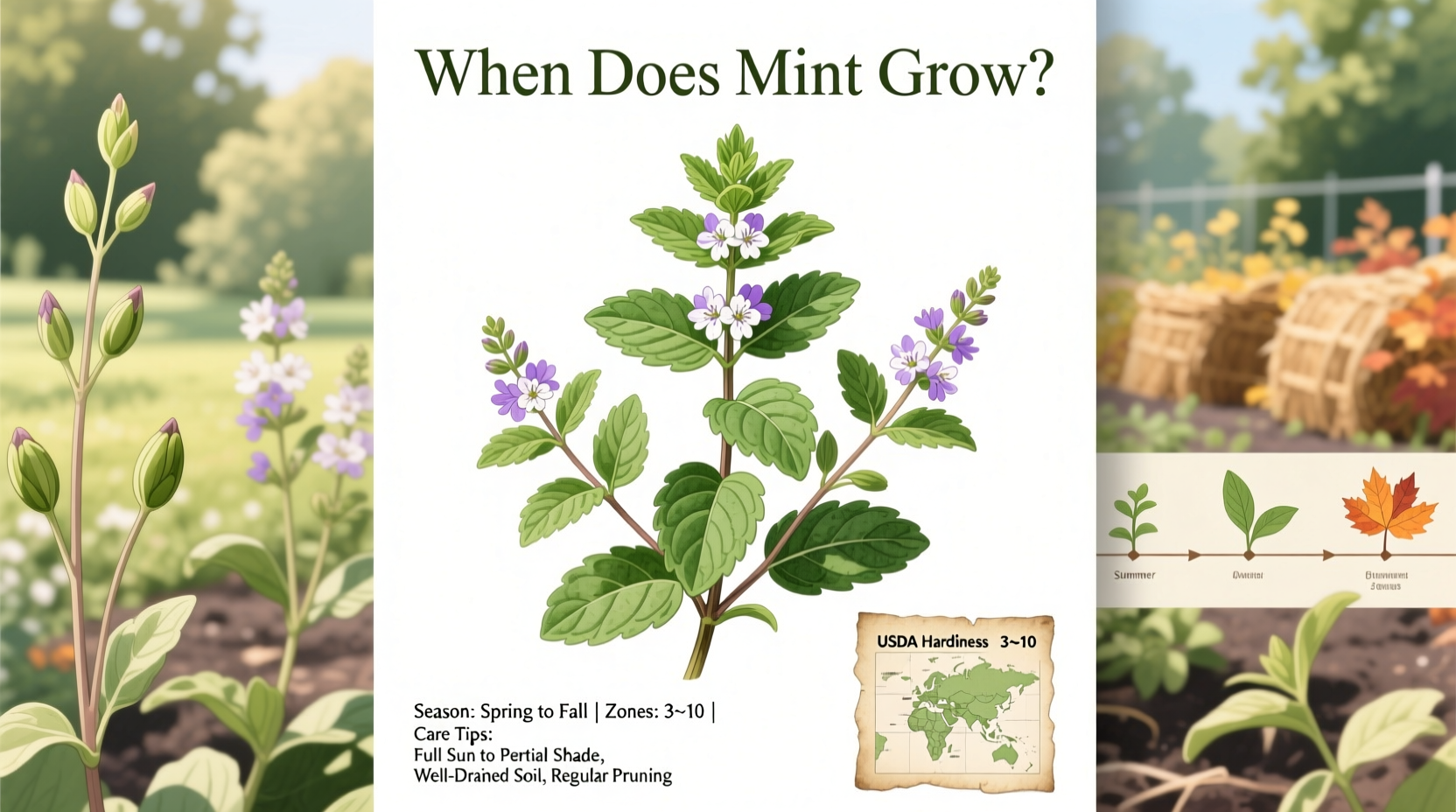 When Does Mint Grow? Season, Zones & Care Tips
