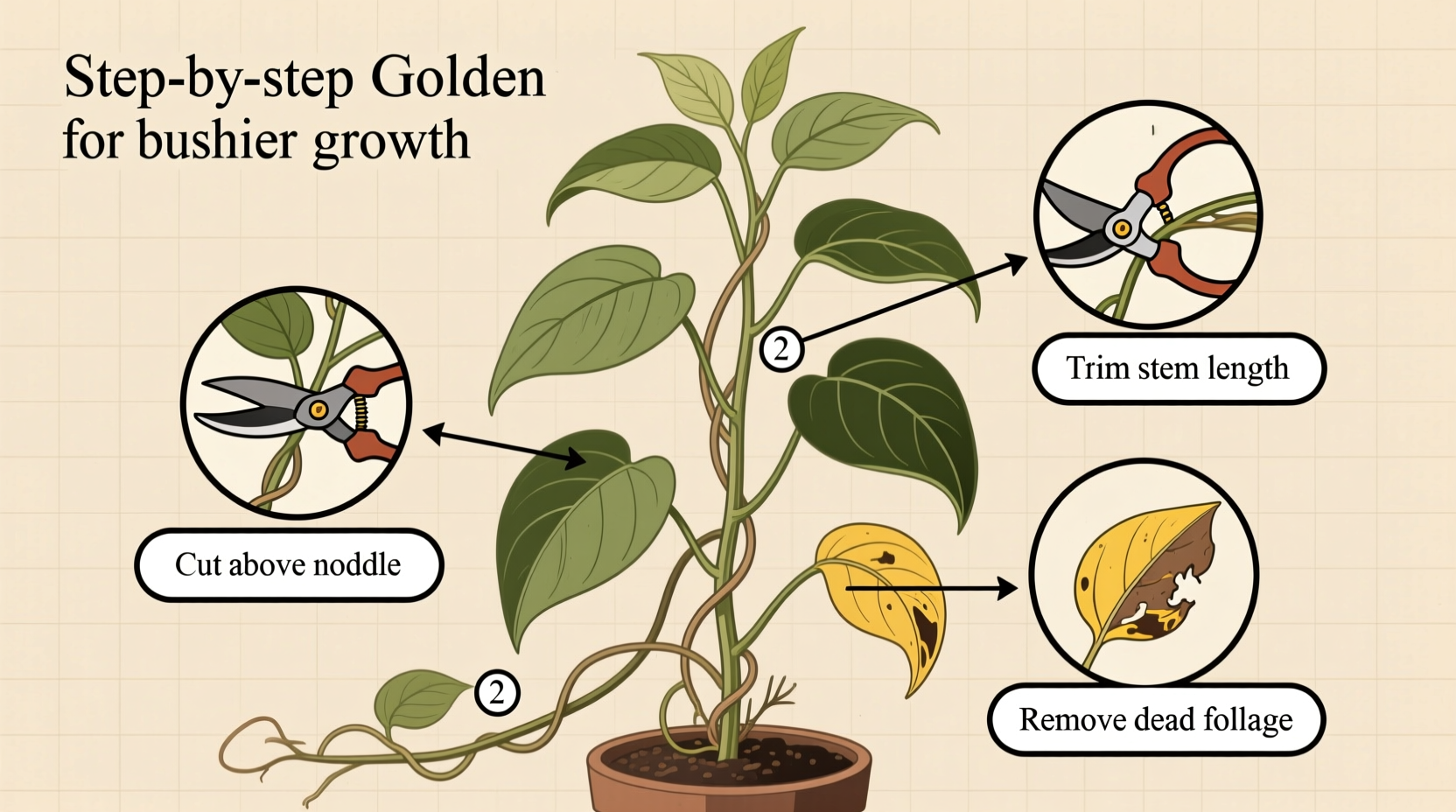 How to Prune Golden Pothos for Bushier Growth