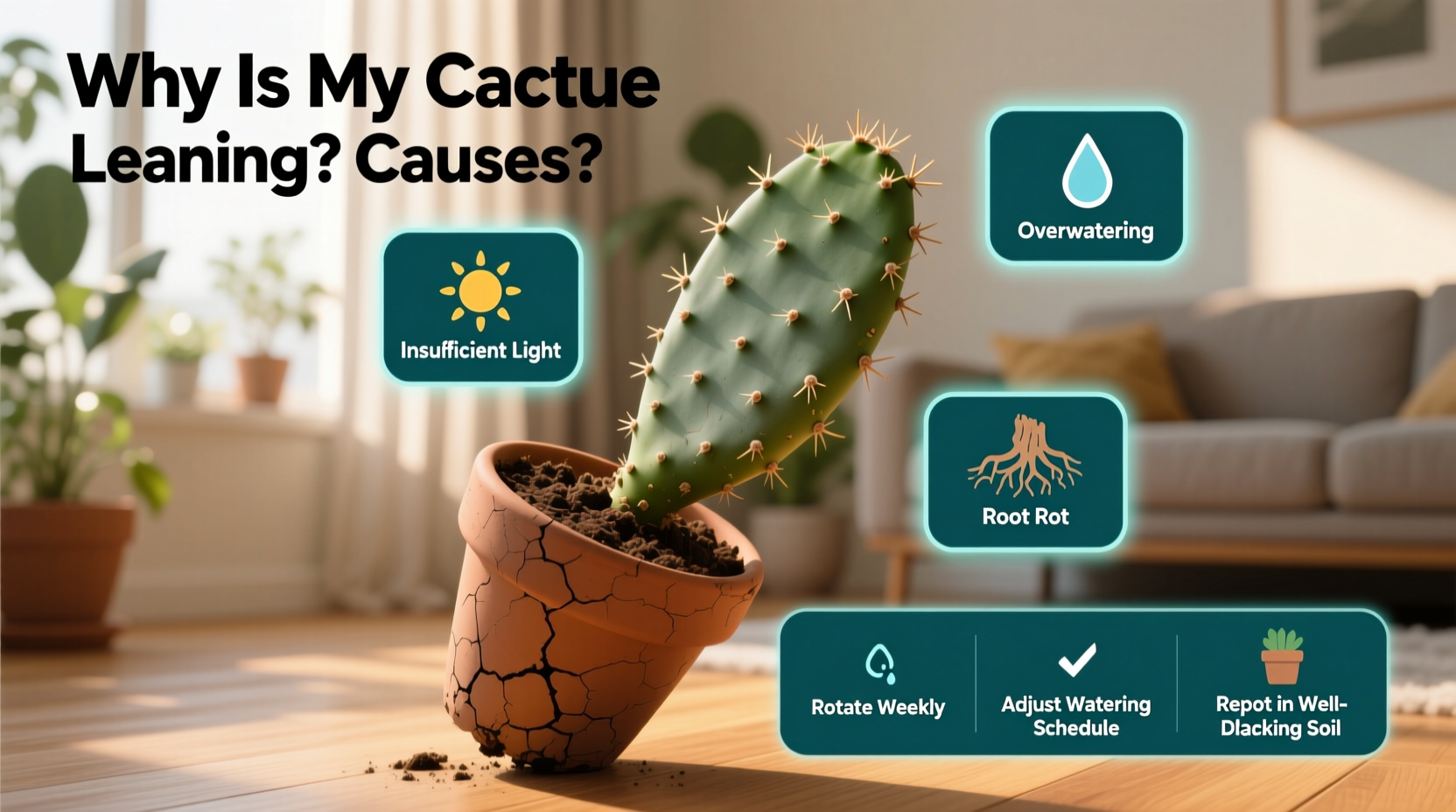 Why Is My Cactus Leaning? Causes & Fixes