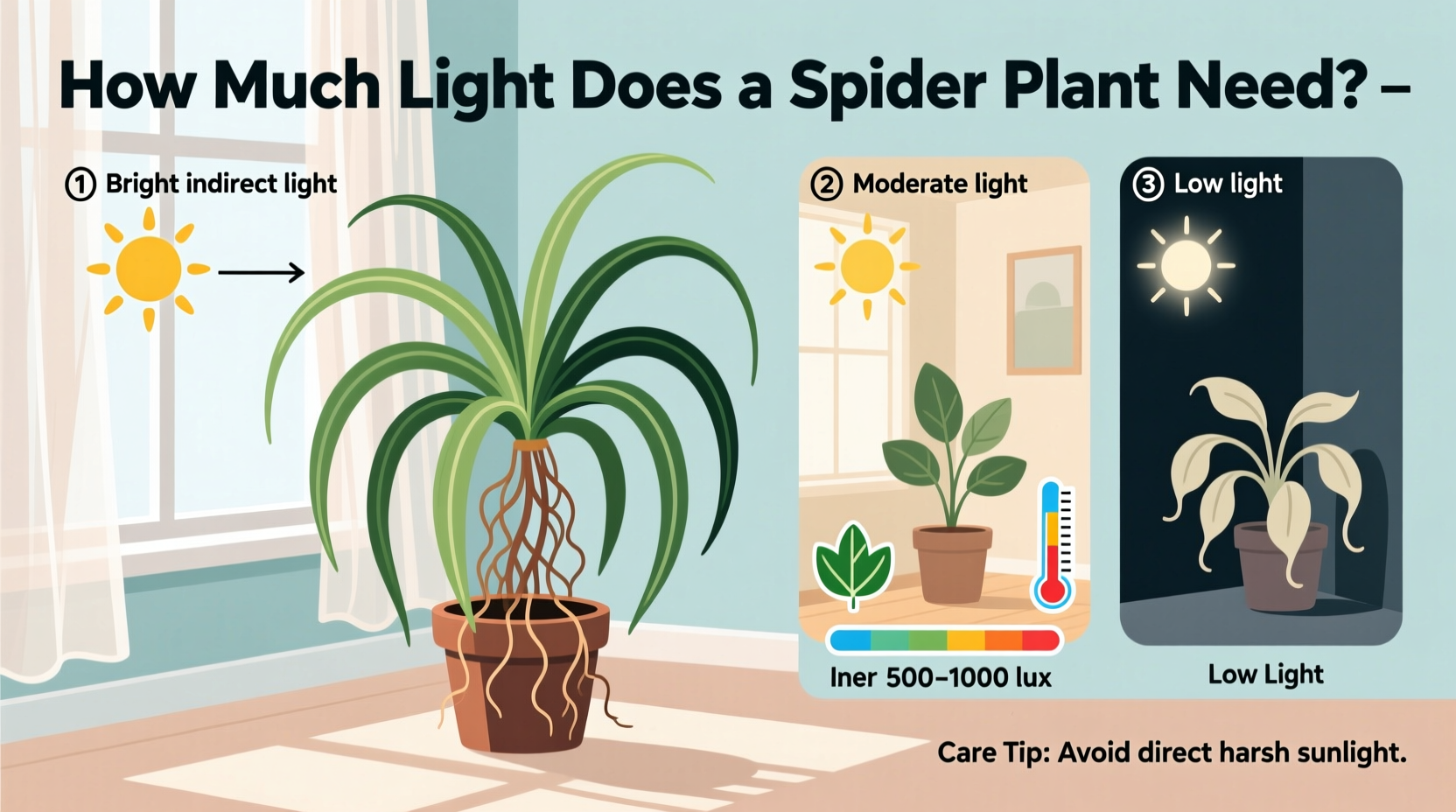 How Much Light Does a Spider Plant Need?