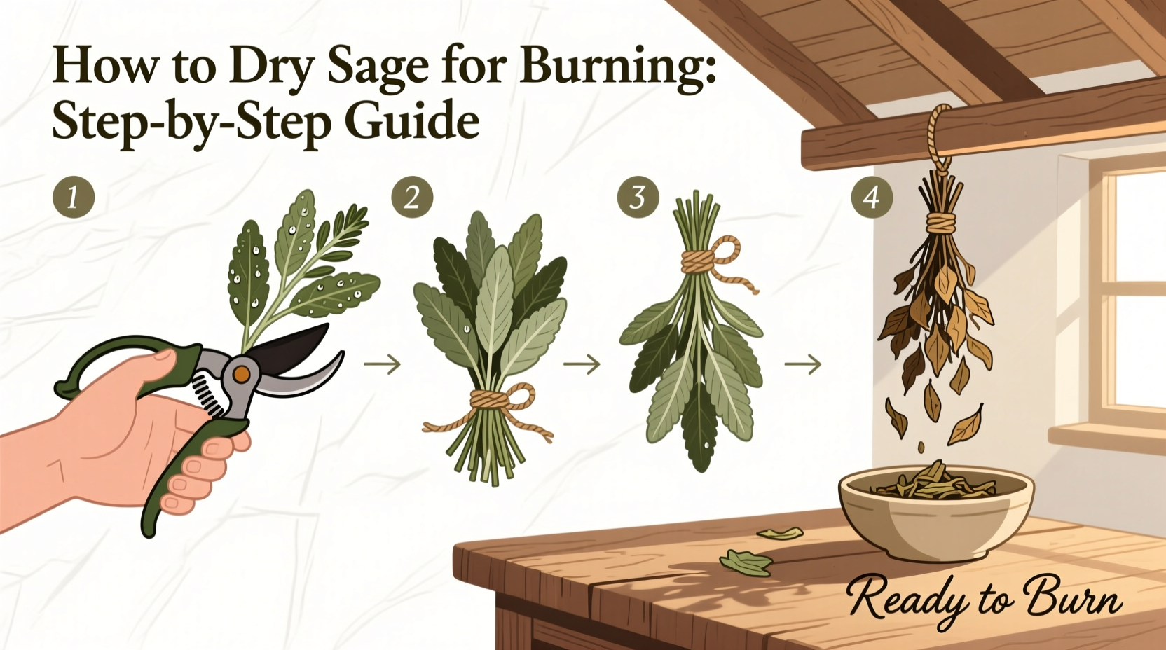 How to Dry Sage for Burning: Step-by-Step Guide