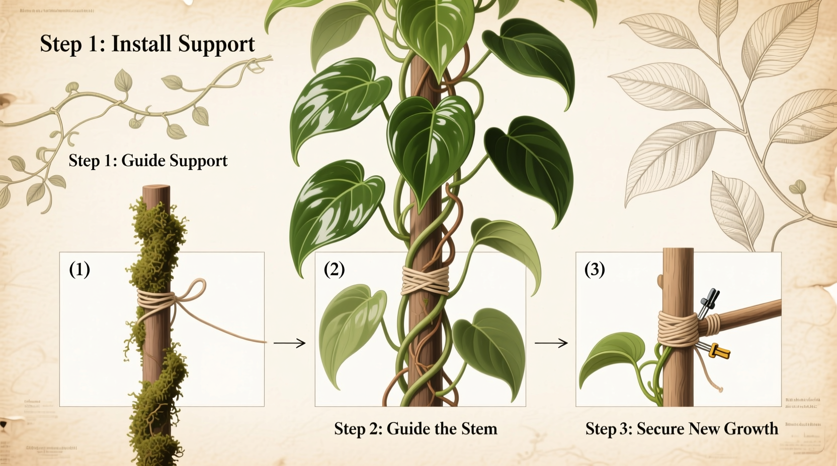 How to Train Pothos to Climb: Step-by-Step Guide