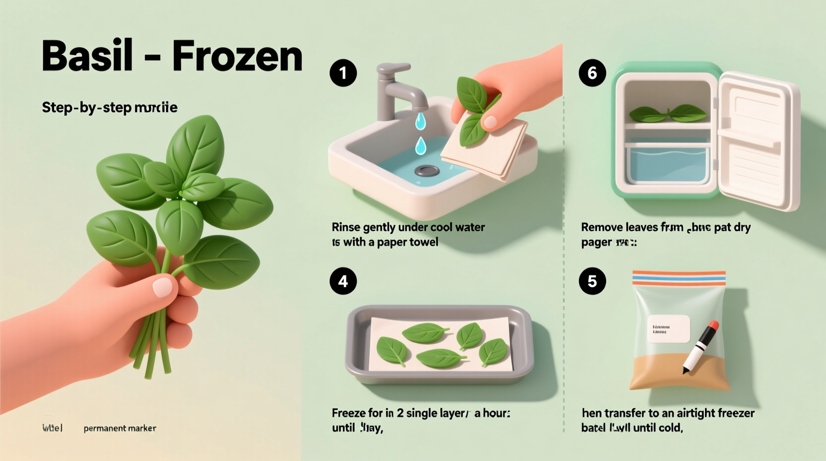 How to Store Basil in Freezer Properly