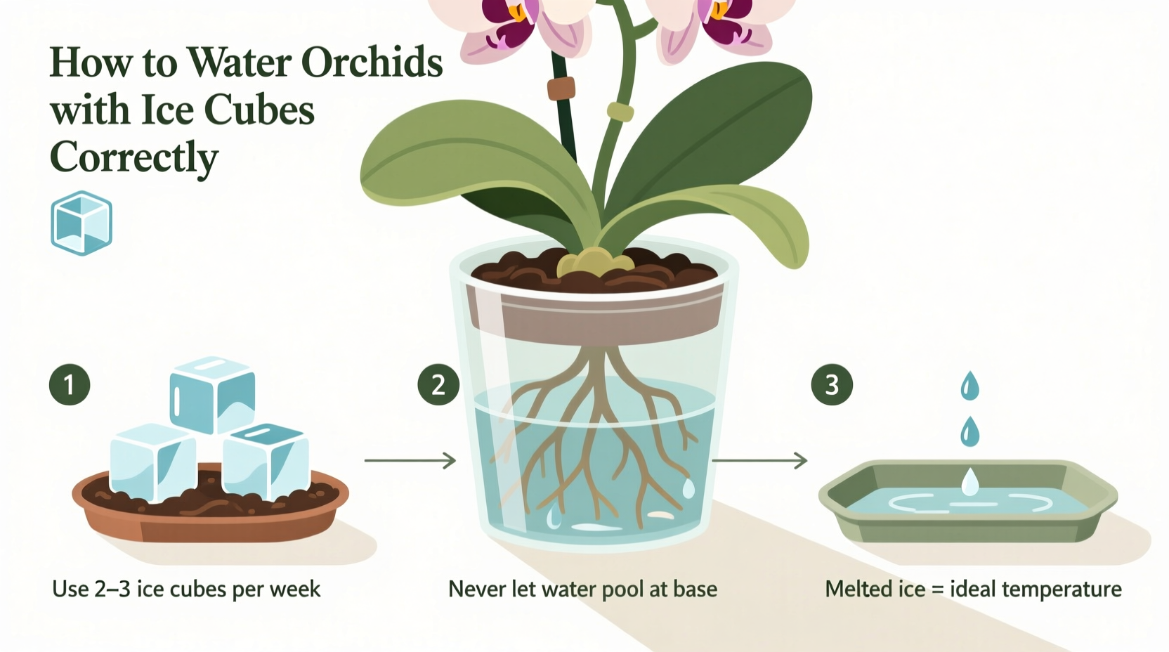 How to Water Orchids with Ice Cubes Correctly