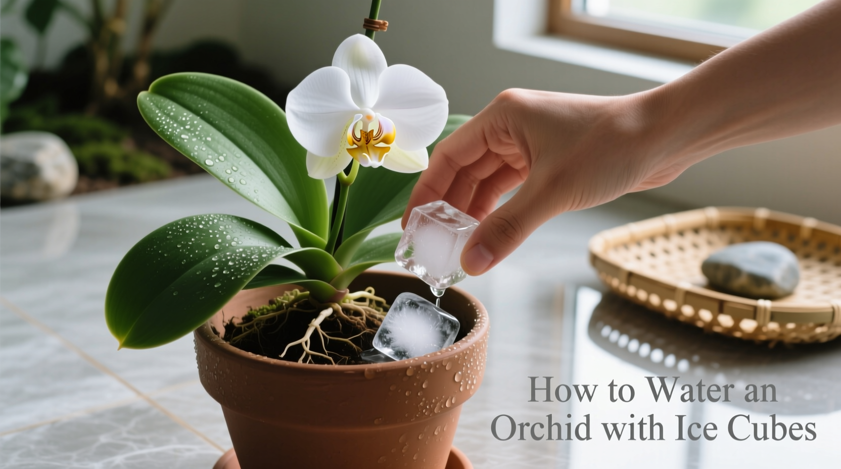 How to Water an Orchid with Ice Cubes