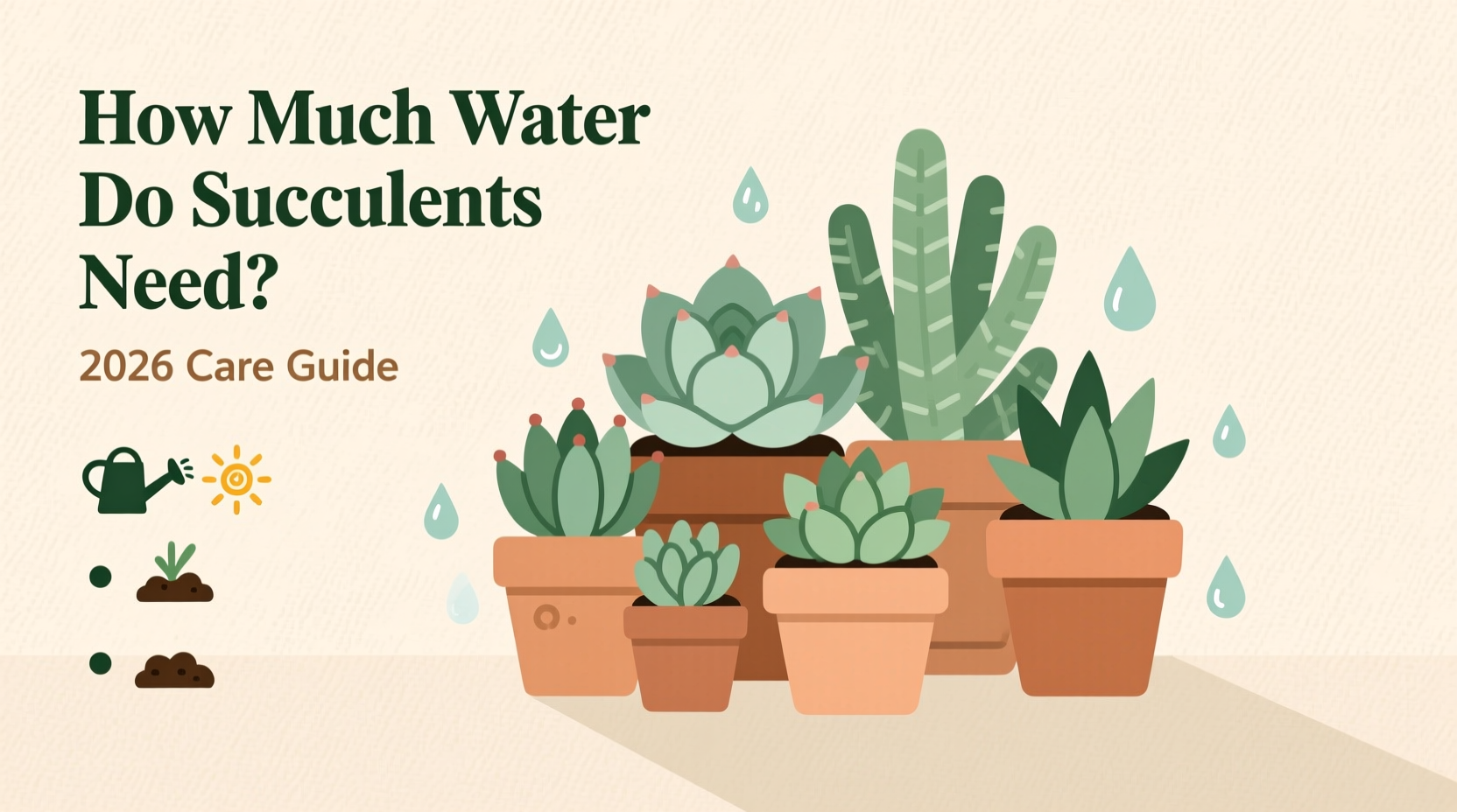 How Much Water Do Succulents Need? Care Guide 2026