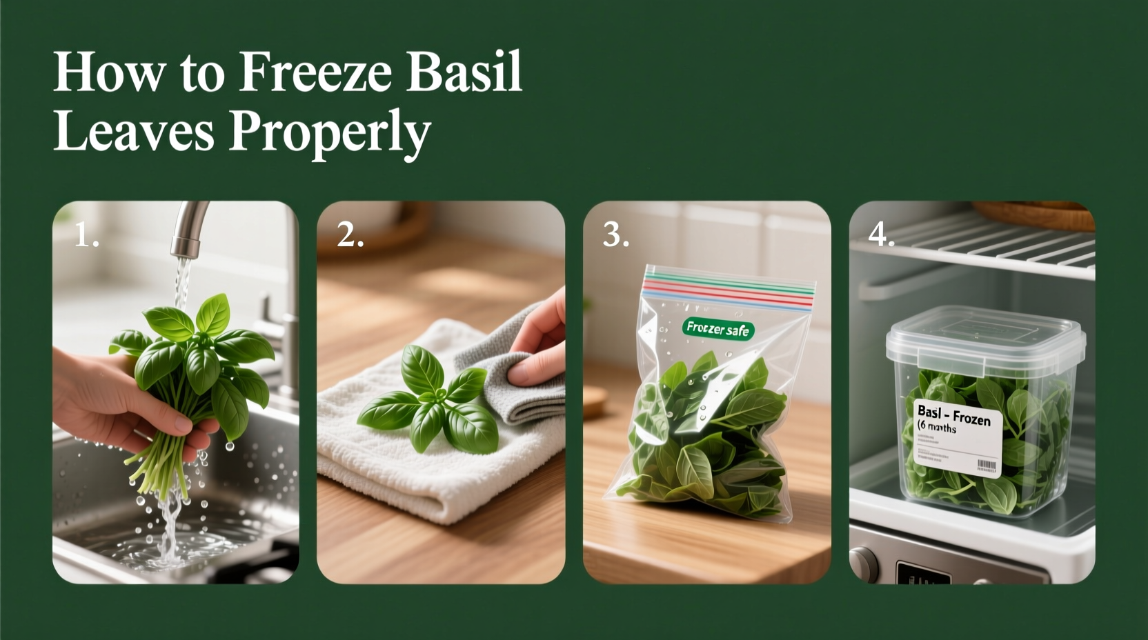 How to Freeze Basil Leaves Properly