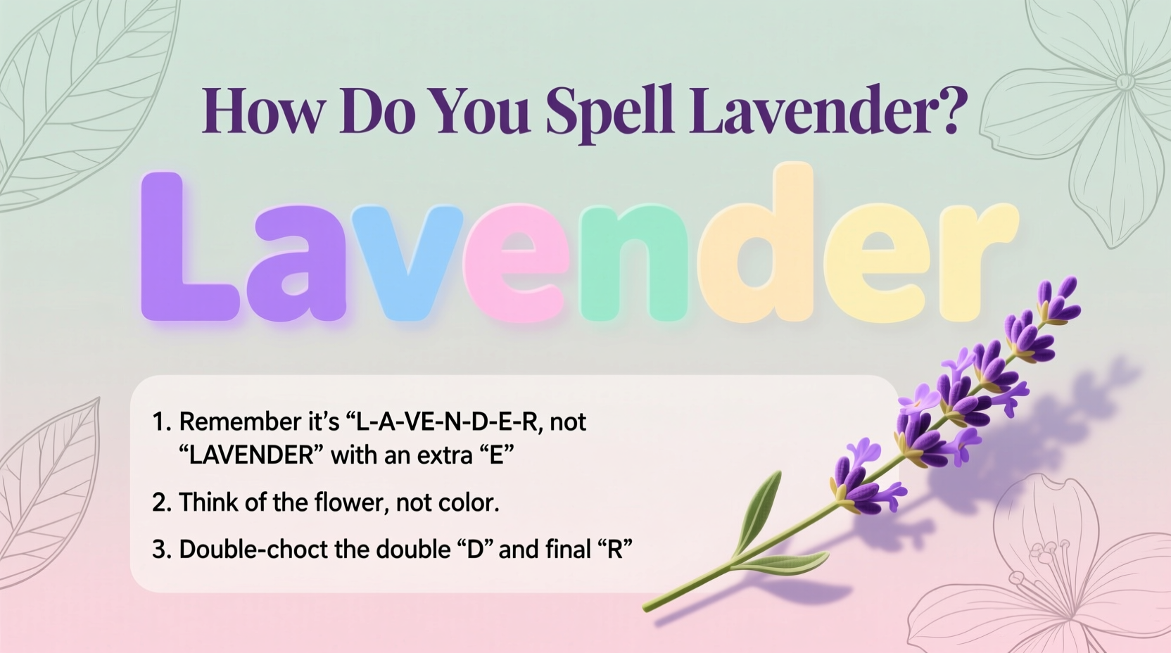How Do You Spell Lavender? Correct Spelling & Tips
