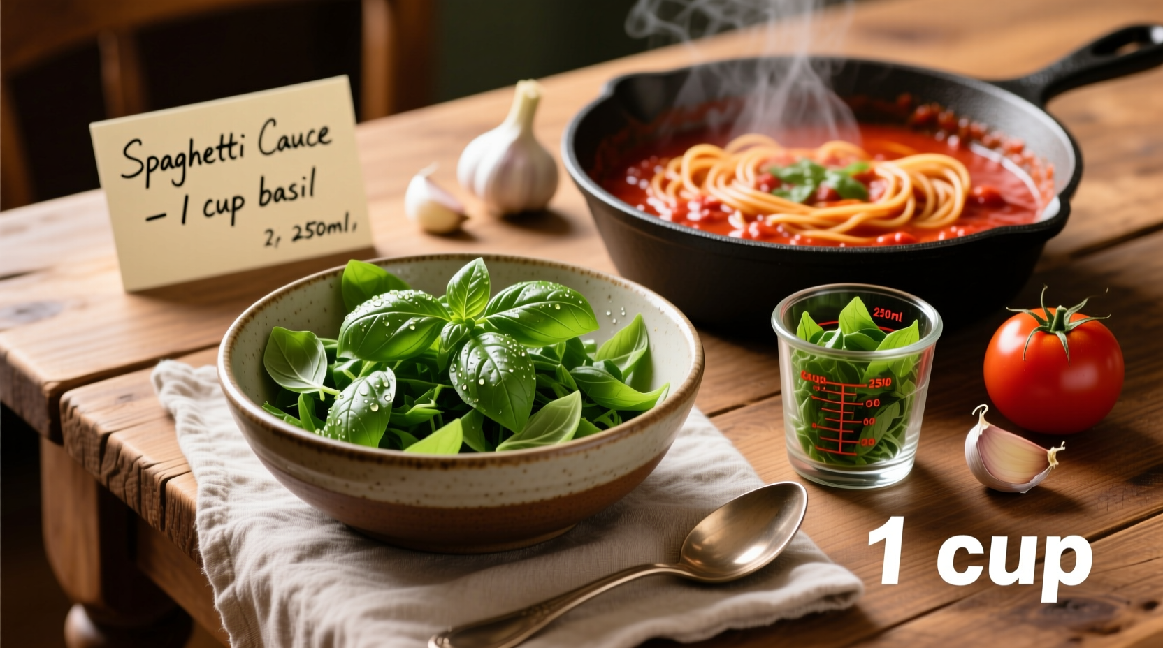 How Much Basil for Spaghetti Sauce: Exact Measurements