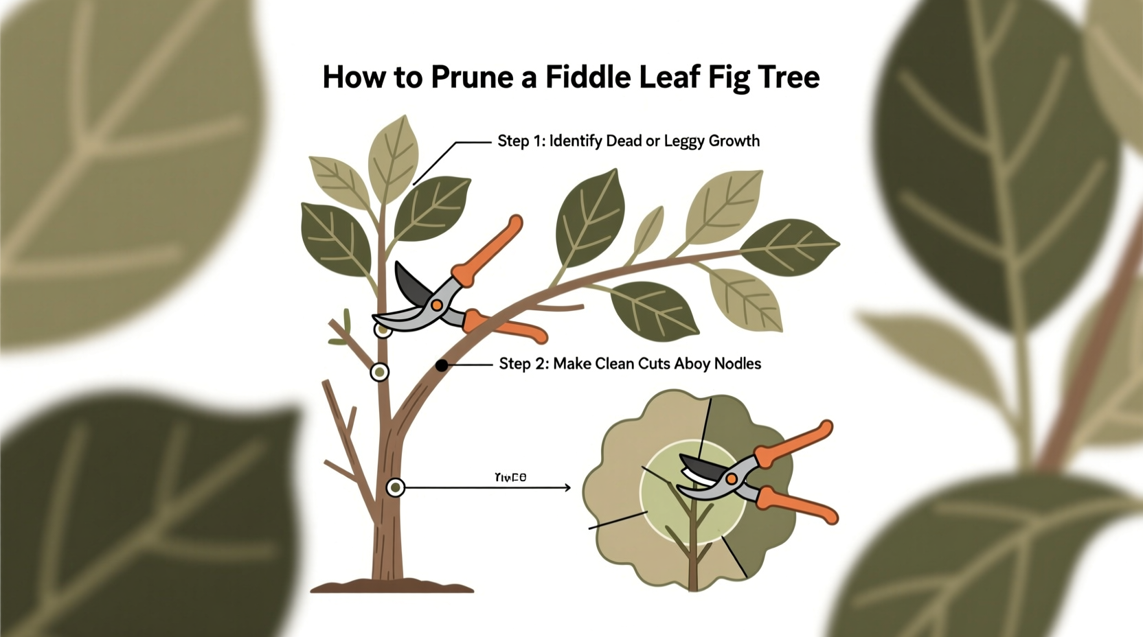 How to Prune a Fiddle Leaf Fig Tree with Diagram