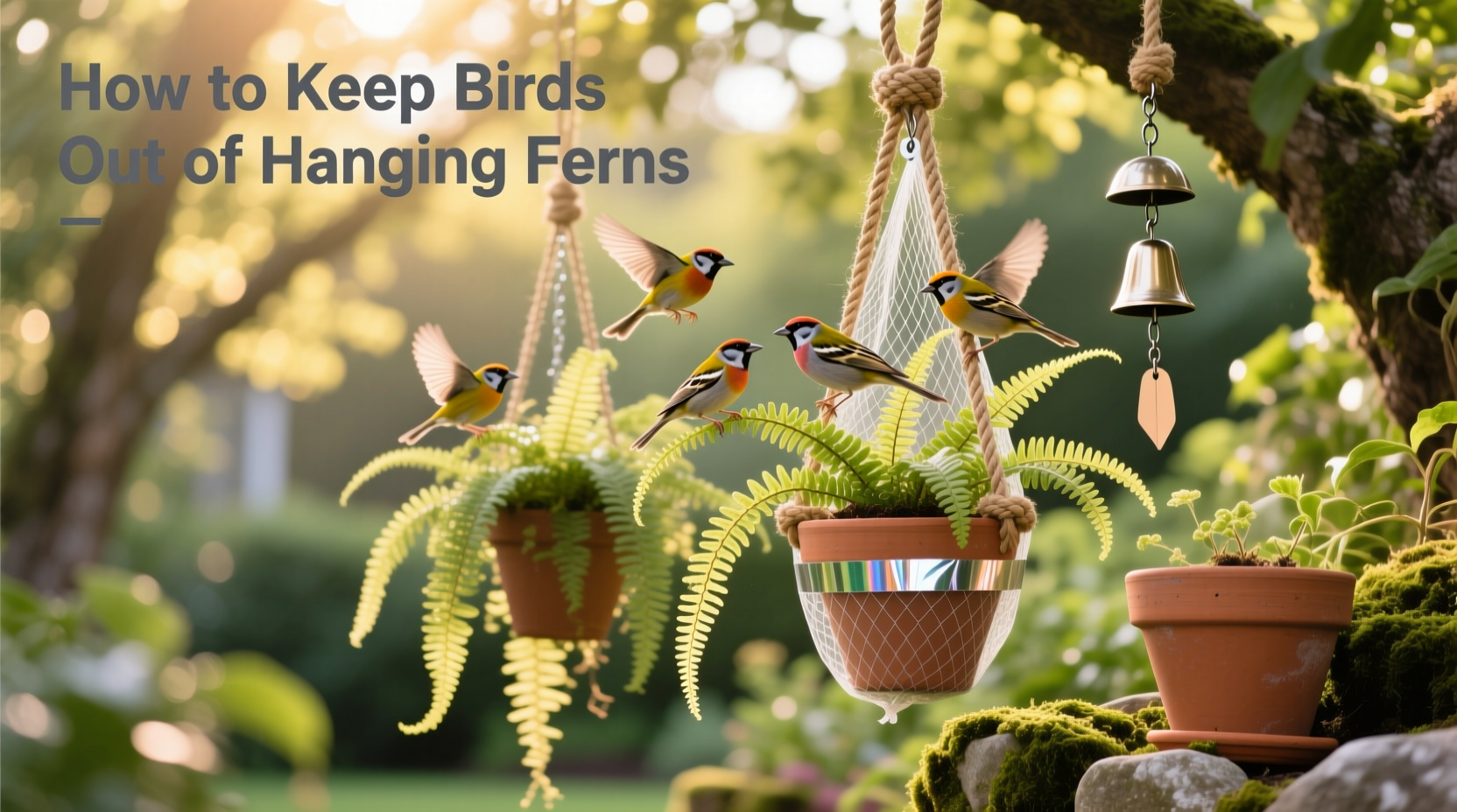 How to Keep Birds Out of Hanging Ferns