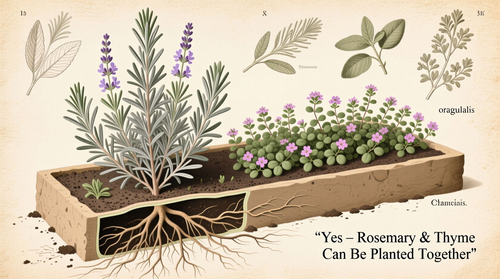 Can Rosemary and Thyme Be Planted Together?