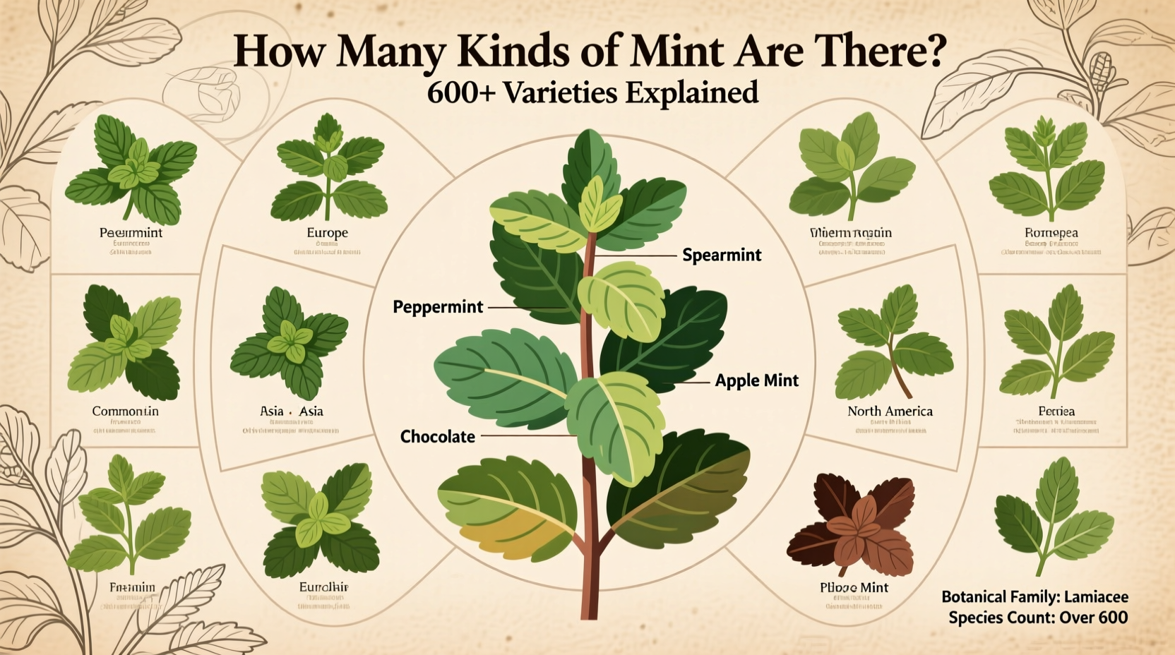 How Many Kinds of Mint Are There? 600+ Varieties Explained
