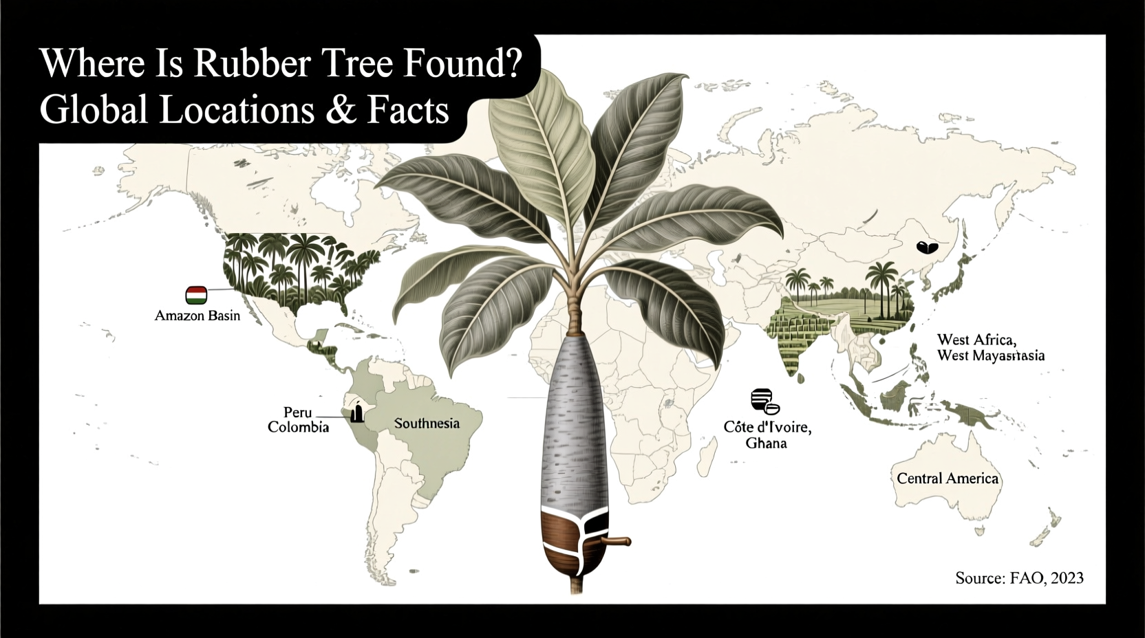 Where Is Rubber Tree Found? Global Locations & Facts