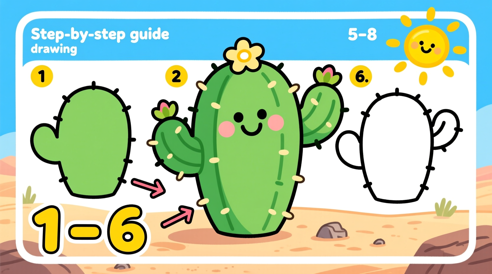 How to Draw a Cactus for Kids: Easy Step-by-Step Guide