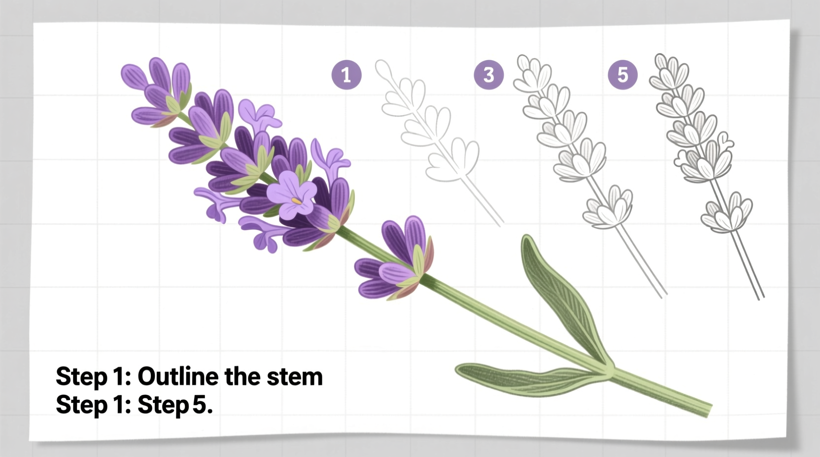 How to Draw a Lavender Flower: Easy Step-by-Step Guide