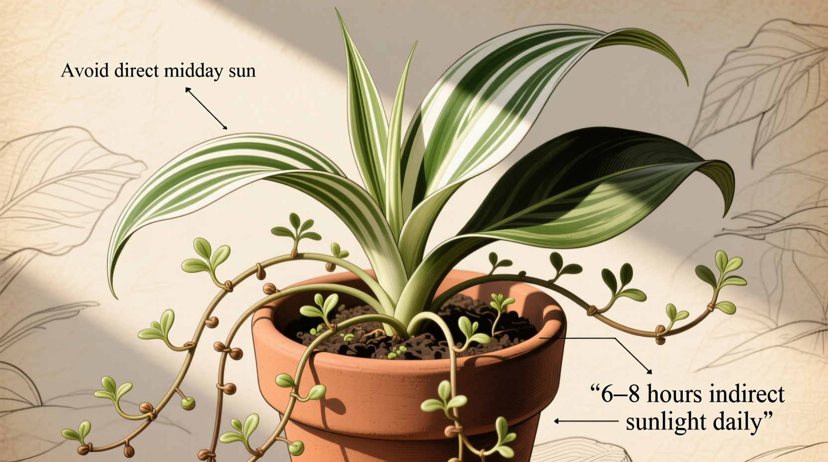How Much Light Do Spider Plants Need?