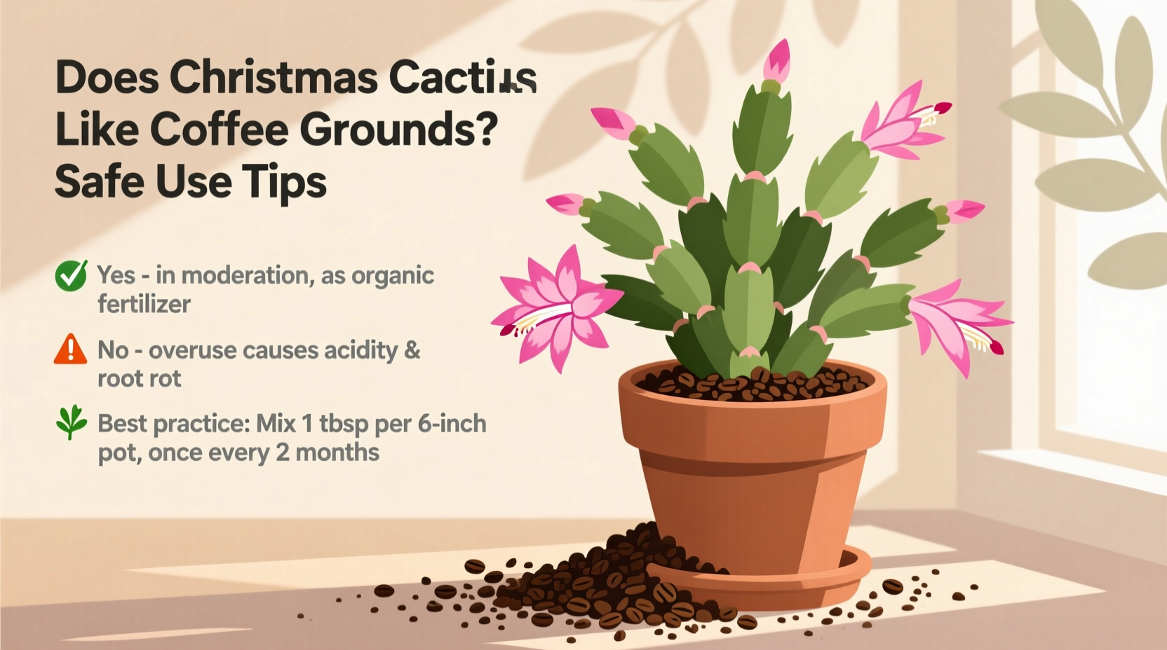Does Christmas Cactus Like Coffee Grounds? Safe Use Tips