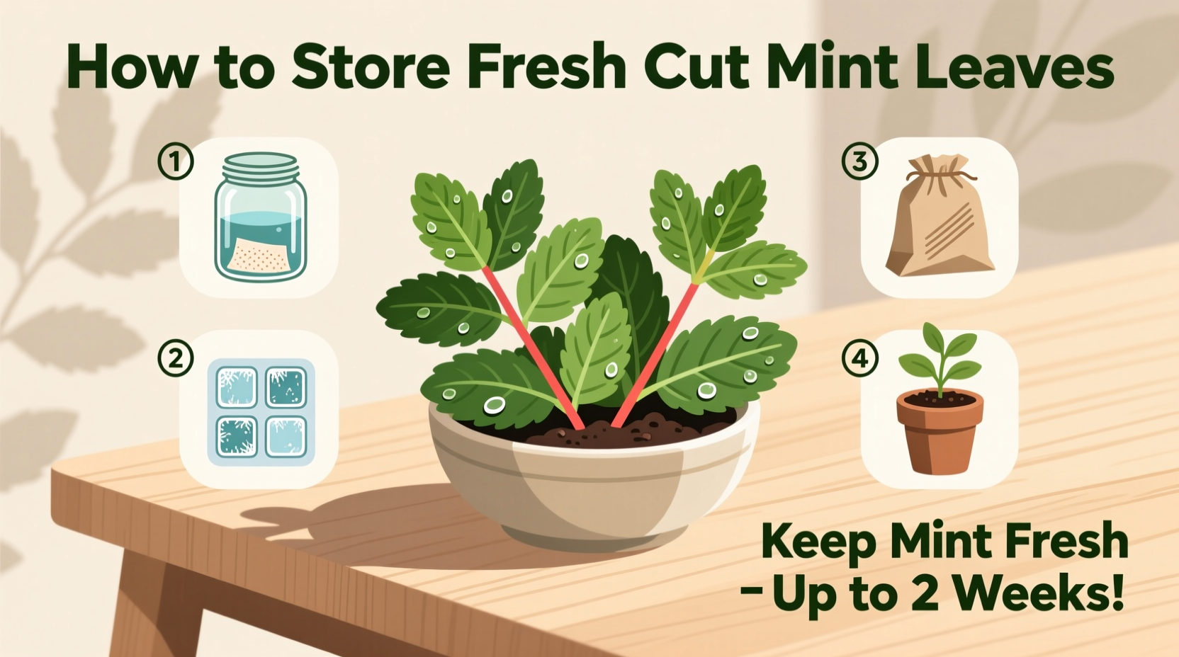 How to Store Fresh Cut Mint Leaves