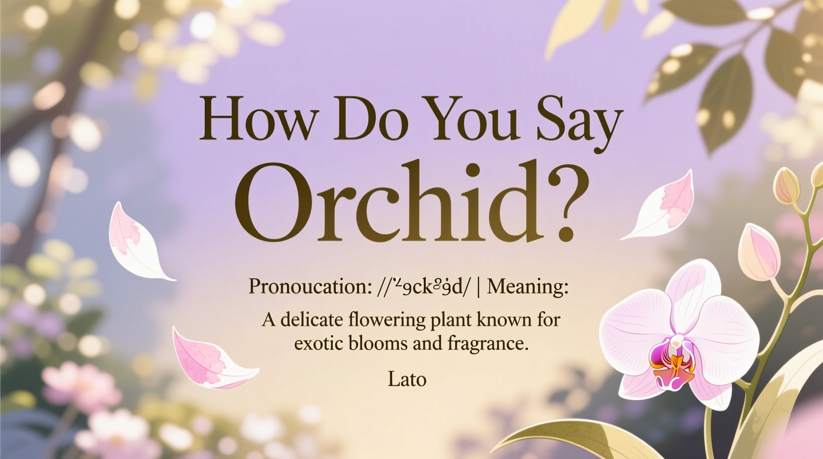 How Do You Say Orchid? Pronunciation & Meaning