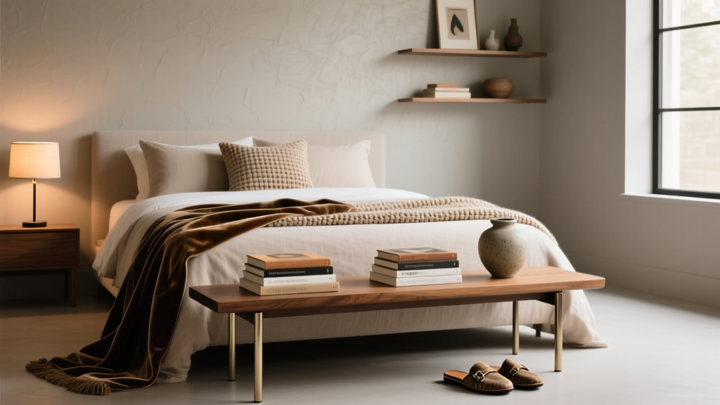 7 Ways To Style A Bench At The Foot Of Your Bed