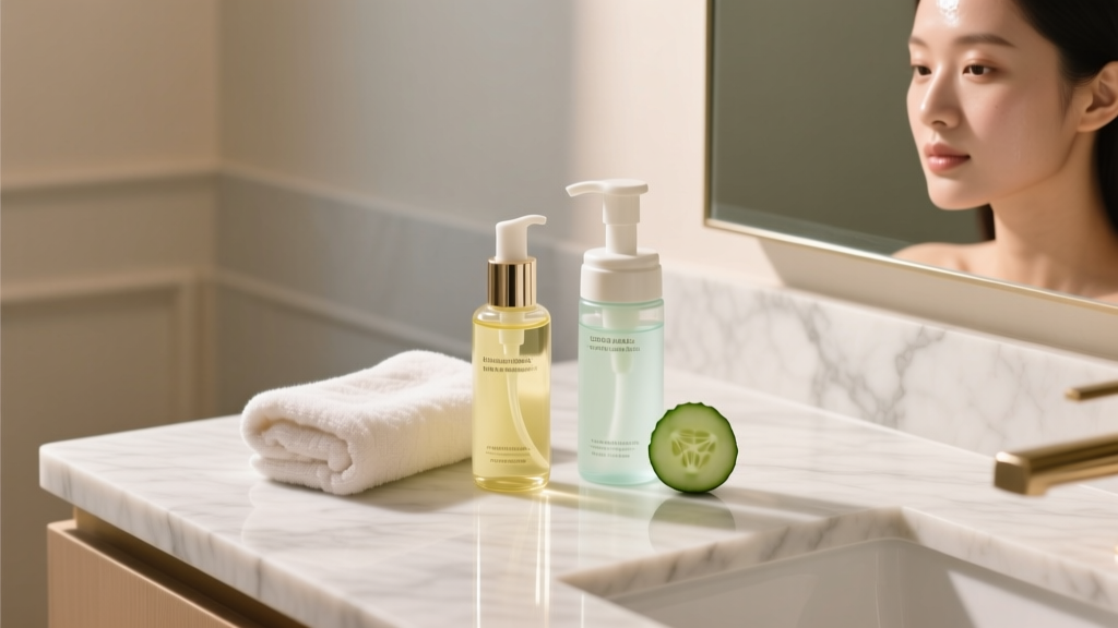 Double Cleansing Method For Uneven Skin With Cleanser