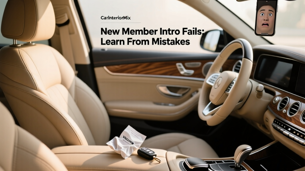 New Member Intro Fails: Learn From Mistakes - CarInteriorMix