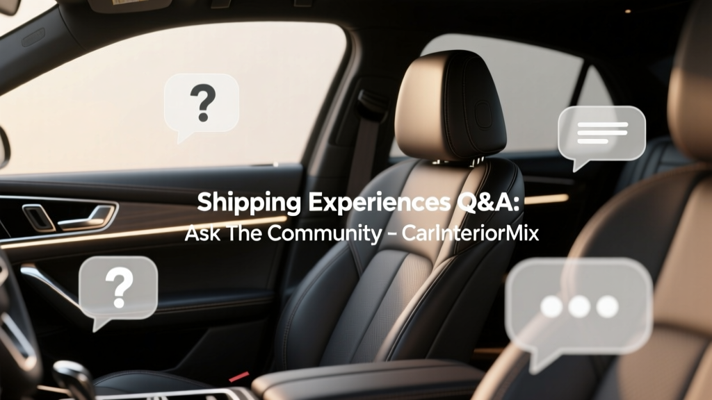 Shipping Experiences Q&A: Ask the Community - CarInteriorMix
