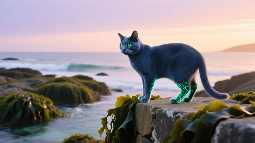 Kelp Cat: Seaweed-Adapted Coastal Breed