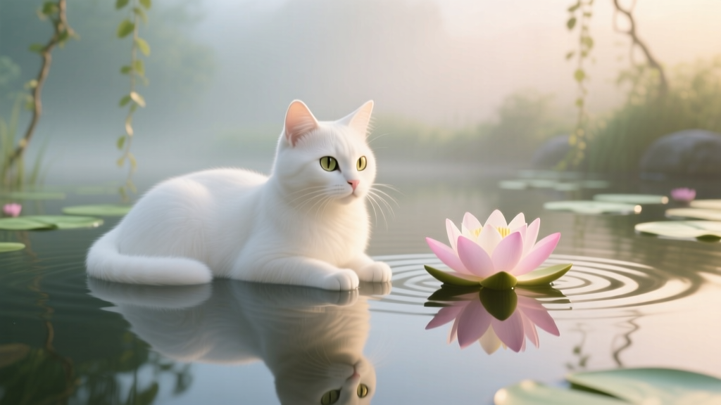 Lotus Cat: Water-Flower Inspired Elegance