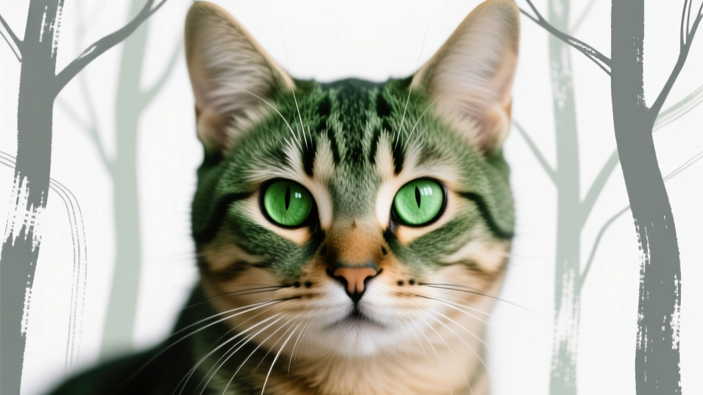 Pine Cat: Forest-Green Eye Color Lines