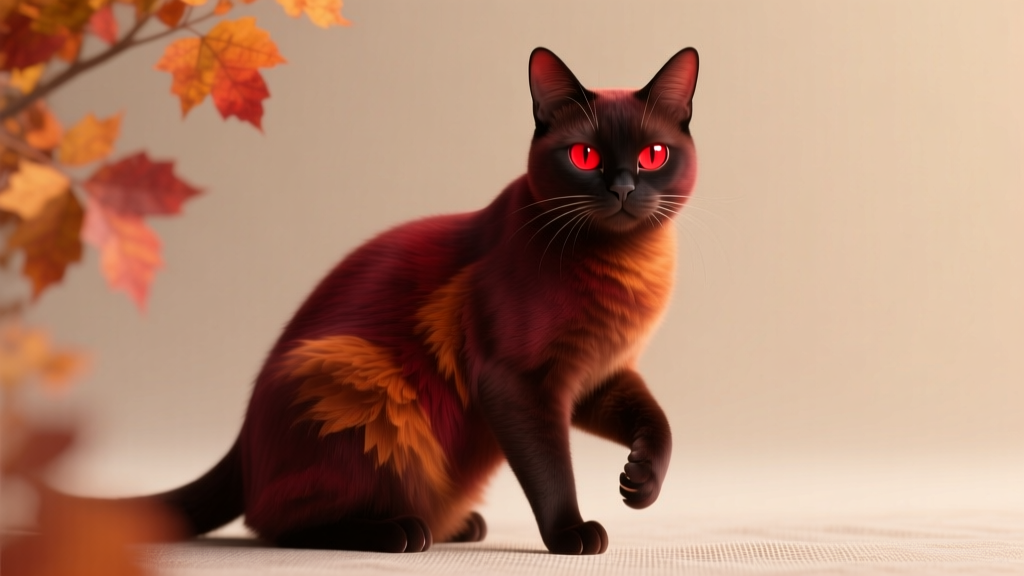 Sumac Cat: Autumn-Red Eye Accent Breed