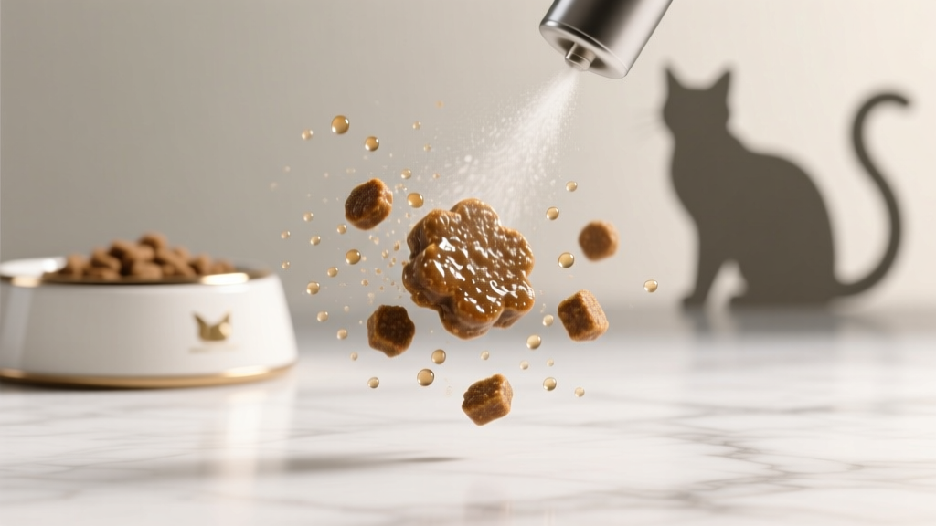 Cat Food Kibble Coating: Palatability Spray Application Process