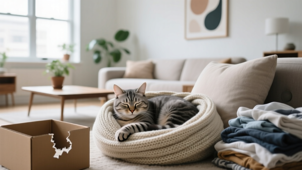 What Is Cat Nesting Behavior in Apartment? 7 Surprising Reasons Your Indoor Cat Is Burrowing in Blankets, Boxes, and Couch Cushions (And When It’s a Red Flag)