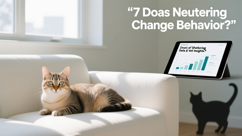 Does neutering cats change behavior for indoor cats? What actually happens — and what won’t change (backed by 7 years of shelter data & vet behaviorists)