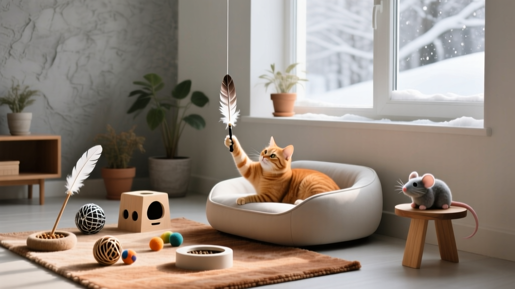 What's the Best Cat Toy Winter Care? 7 Science-Backed Strategies to Prevent Boredom, Weight Gain & Destructive Behavior When Indoor Days Drag On
