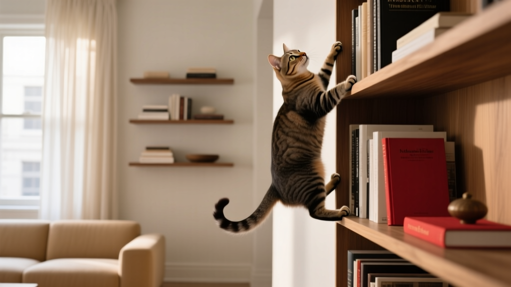 Why Your Cat Climbs Furniture, Curtains, and Bookshelves: The Hidden Social Behavior Behind House Cats’ Climbing Instincts (And How to Redirect It Safely)